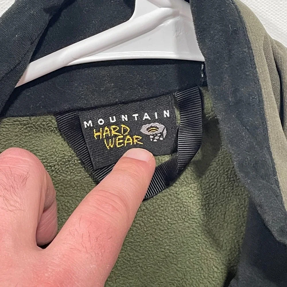Mountain Hardwear Men's Fleece Lined Soft Shell Jacket Olive Green Size L‎ - Picture 3 of 11
